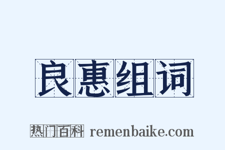 良惠组词是什么意思的图片